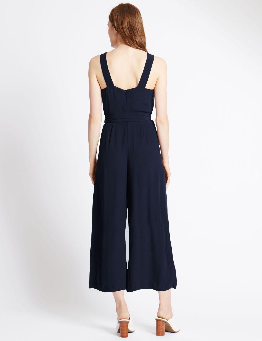 Culottes Belted Jumpsuit 2 of 3