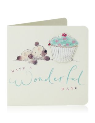 Cupcake & Bear Birthday Card Image 1 of 2