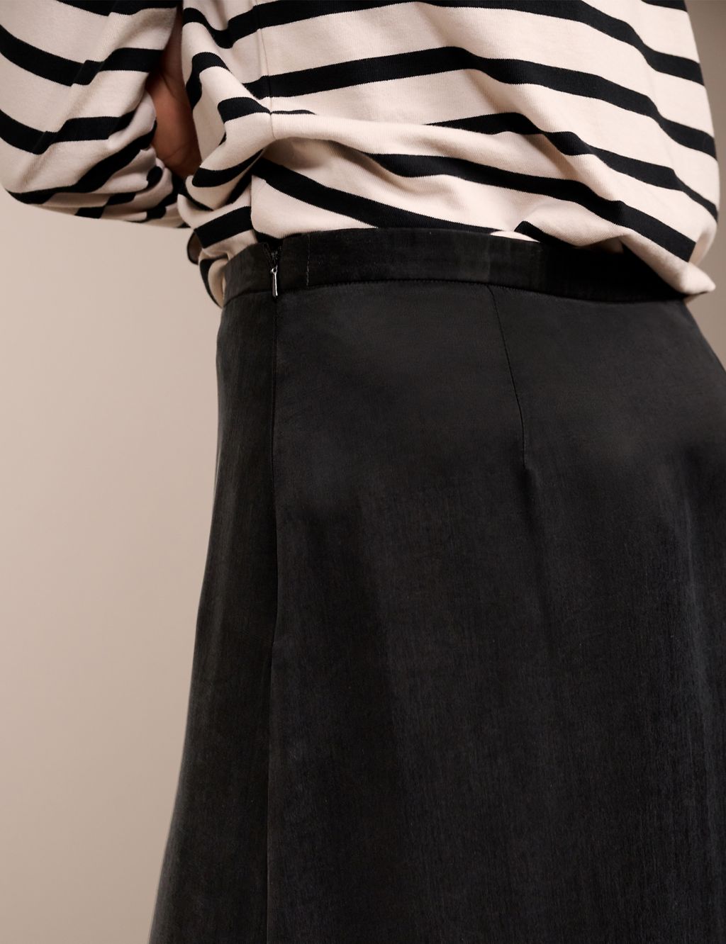 Cupro Blend Maxi Slip Skirt 2 of 4