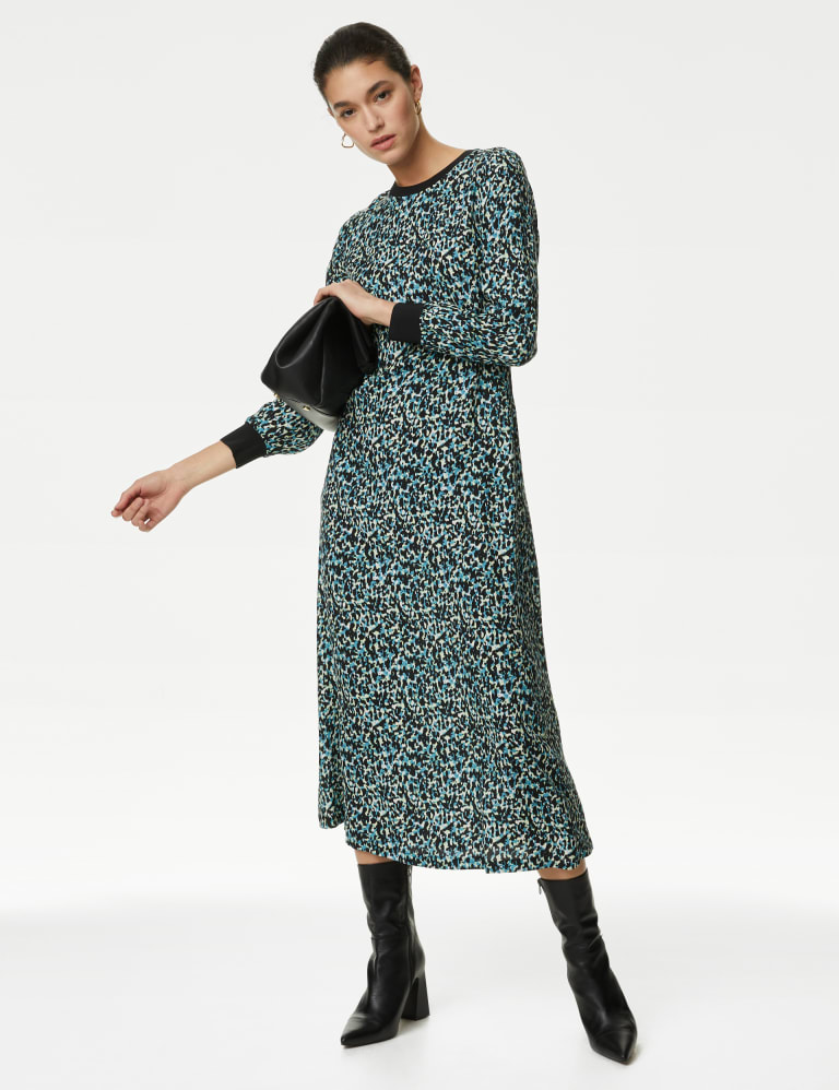 M&s red store leopard print dress