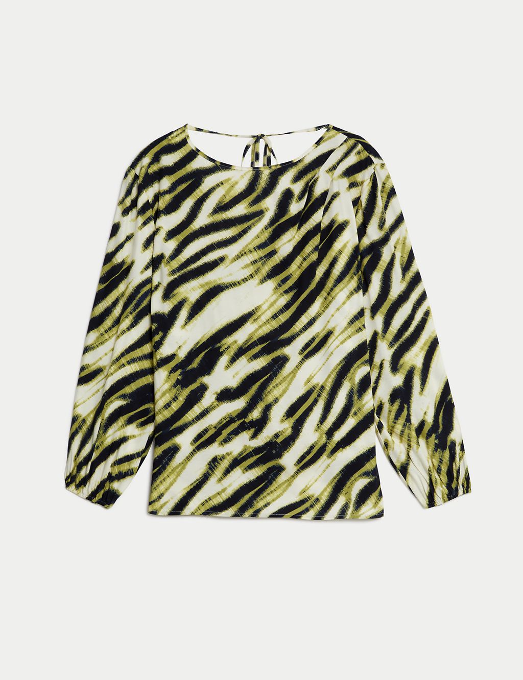 Cupro Rich Printed Blouson Sleeve Blouse 1 of 6