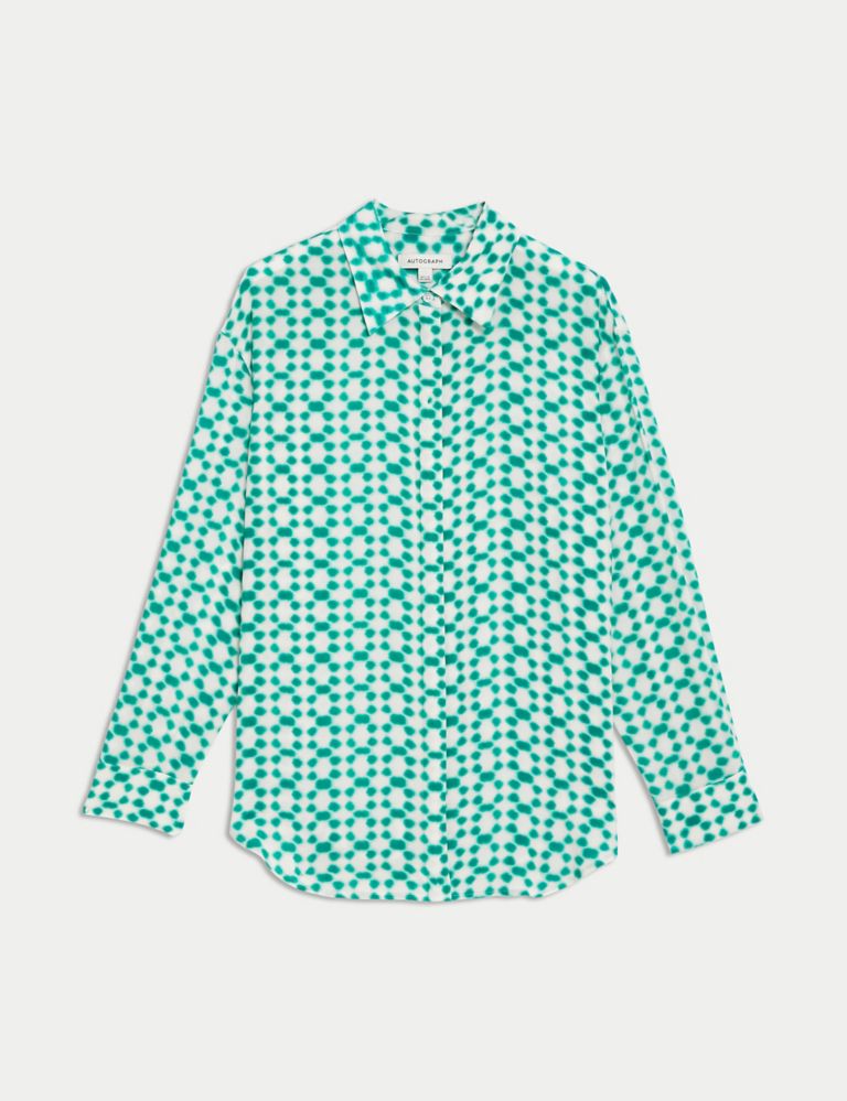 Cupro Rich Printed Collared Shirt 2 of 6