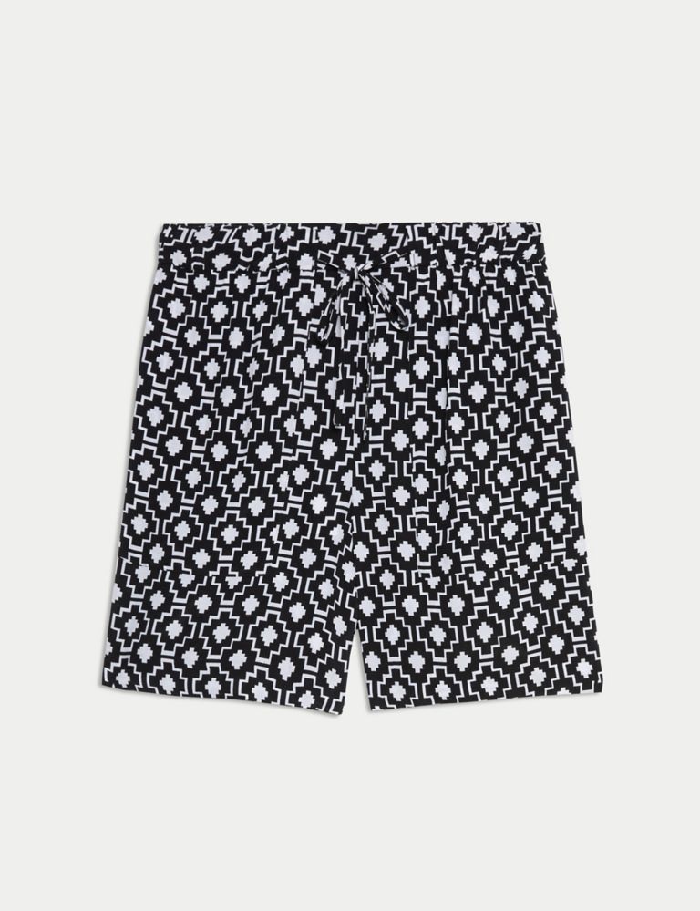 Cupro Rich Printed High Waisted Shorts 3 of 7