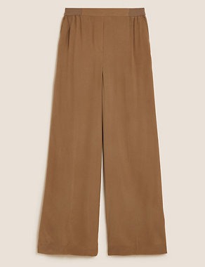 Cupro Wide Leg Trousers Image 2 of 6