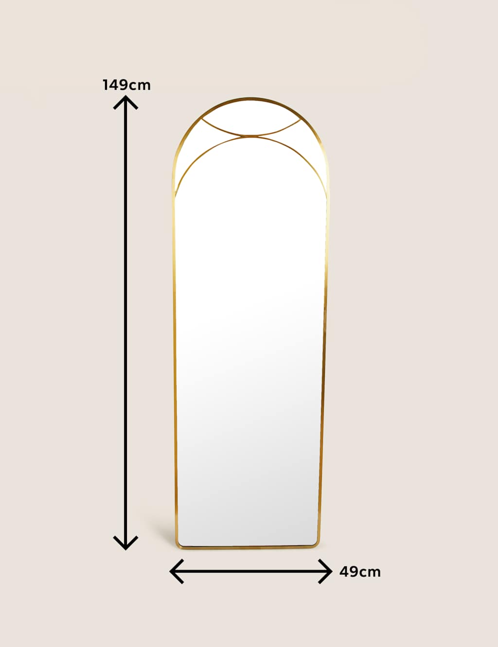 Curved Full Length Mirror M&S Collection M&S