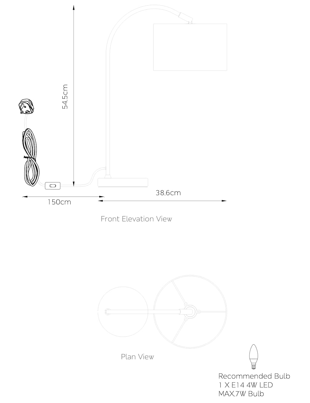 Curved Table Lamp 4 of 7