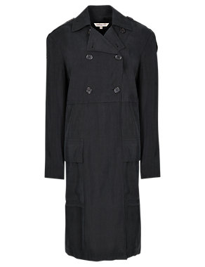 Cut Notch Trench Coat Image 2 of 4