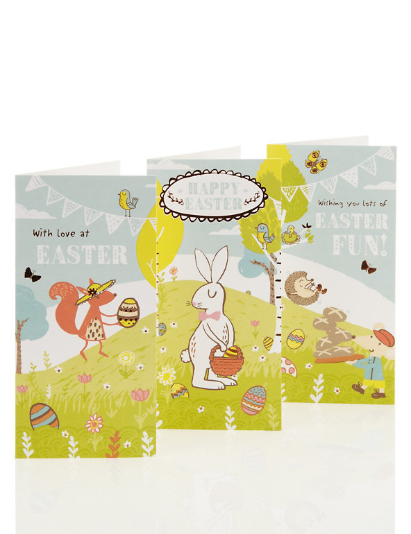 Cute Animals Multipack Easter Cards Image 1 of 2