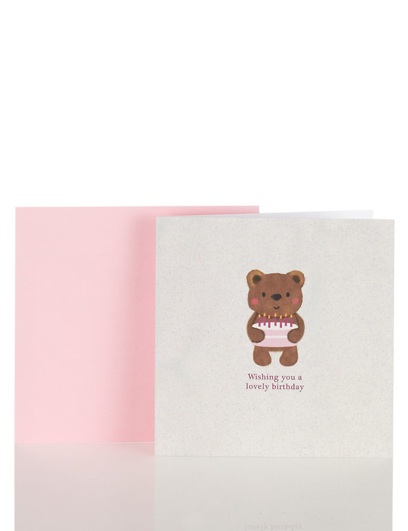 Cute Bear Birthday Card Image 1 of 2