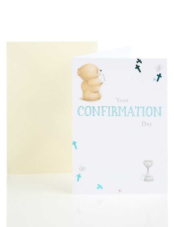 Cute Bear Confirmation Day Card Image 1 of 2