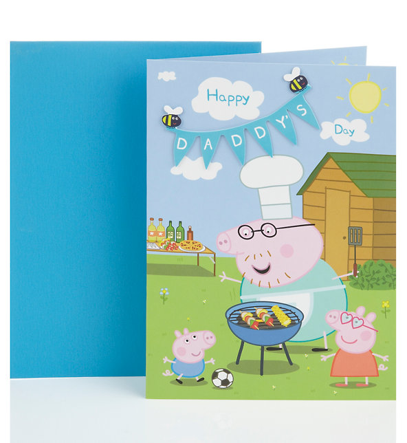 Cute Peppa Pig Father's Day Card Image 1 of 2