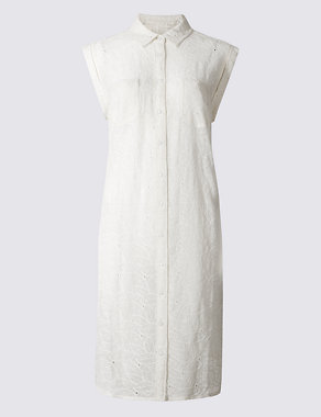 Cutwork Shift Dress with Buttonsafe™ Image 2 of 4