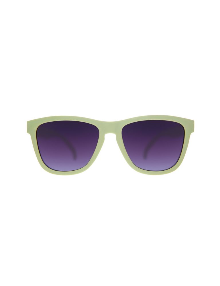 Goodr Womens Mens D-Frame Sunglasses - Green - by M&S