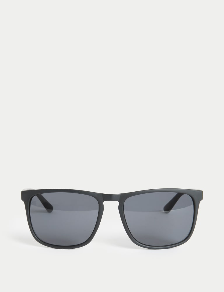 Mens black frame sunglasses hot sale