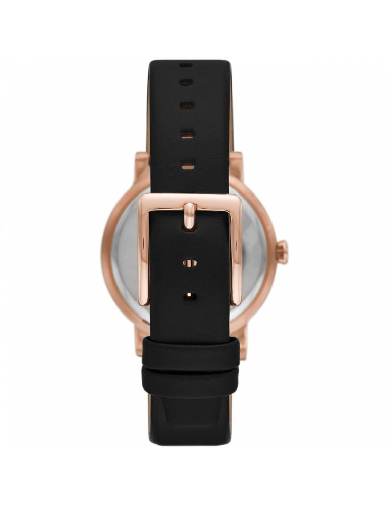 DKNY 7th Avenue Black Leather Watch 2 of 10
