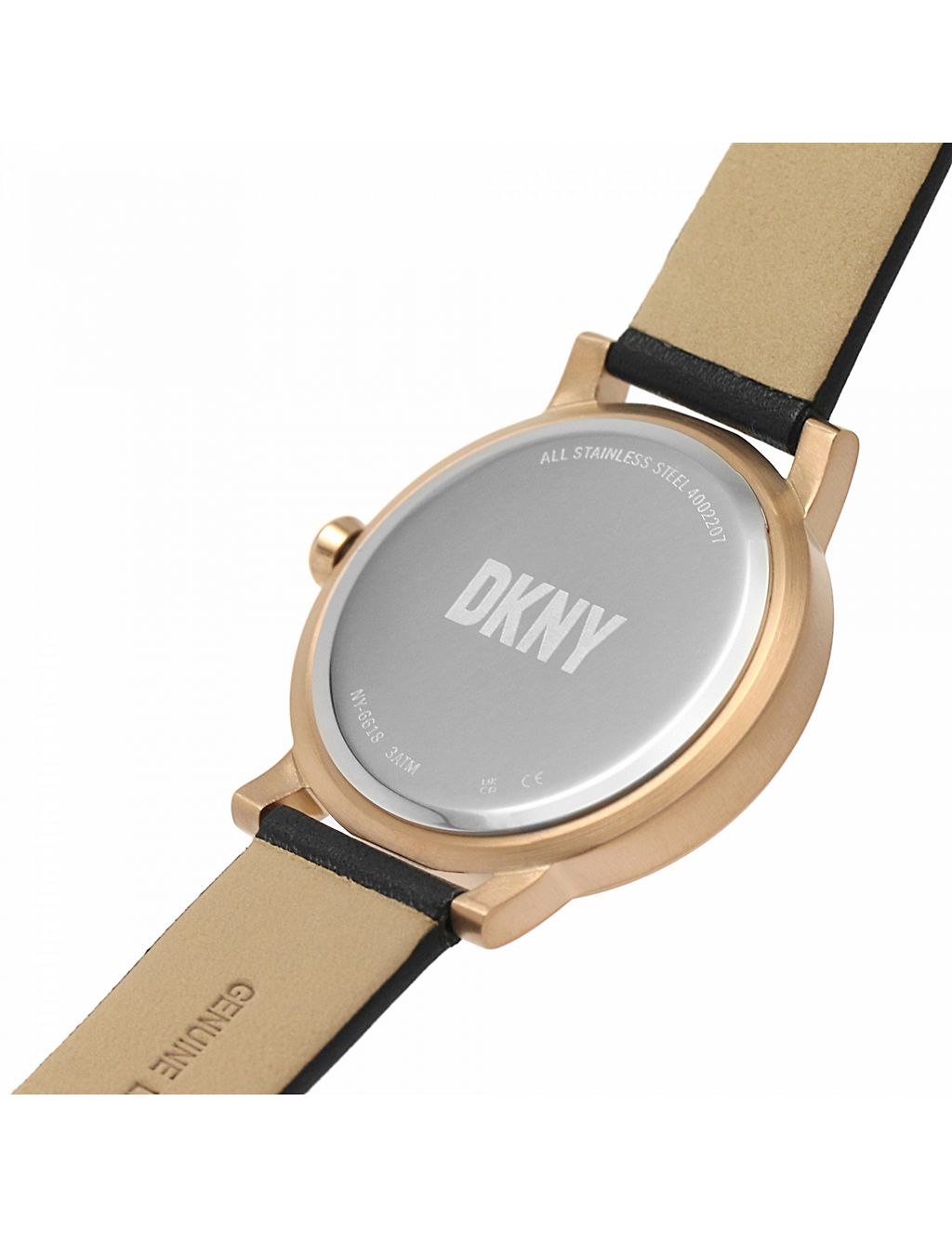 DKNY 7th Avenue Black Leather Watch 2 of 10