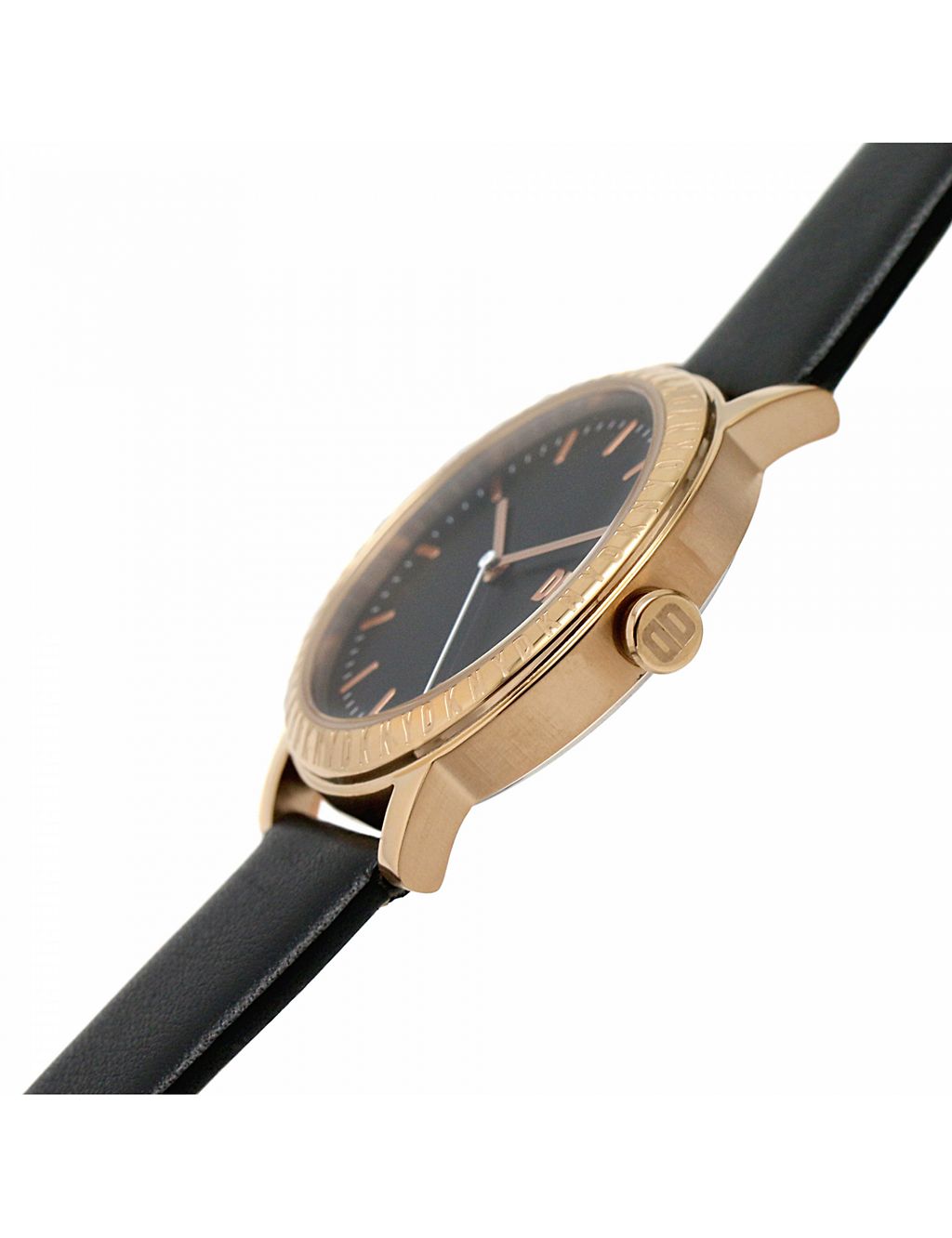 DKNY 7th Avenue Black Leather Watch 8 of 10