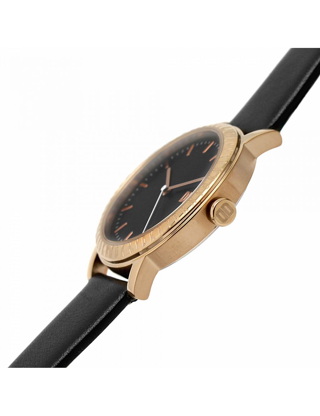 DKNY 7th Avenue Black Leather Watch 4 of 10