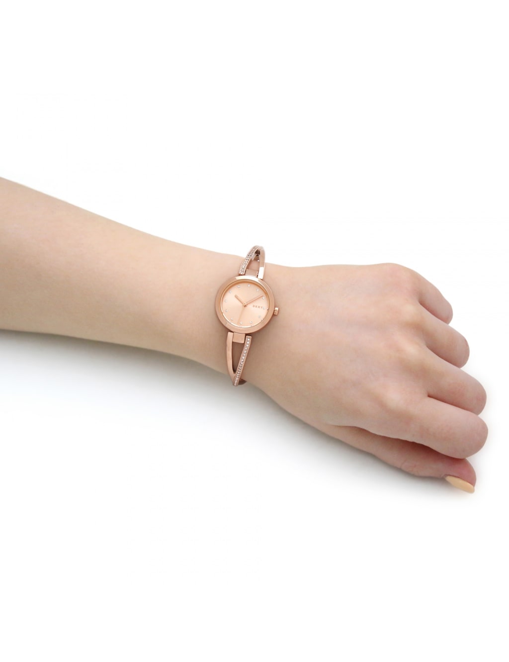 DKNY Crosswalk Crystal Crossover Bracelet Watch