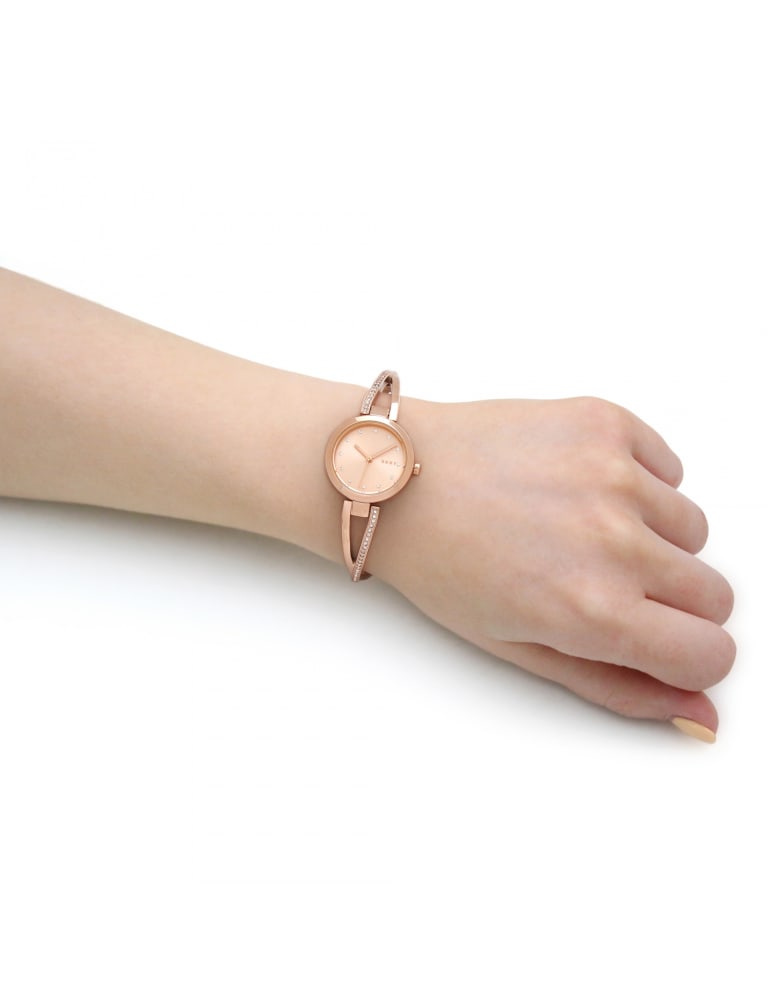 DKNY Crosswalk Crystal Crossover Bracelet Watch