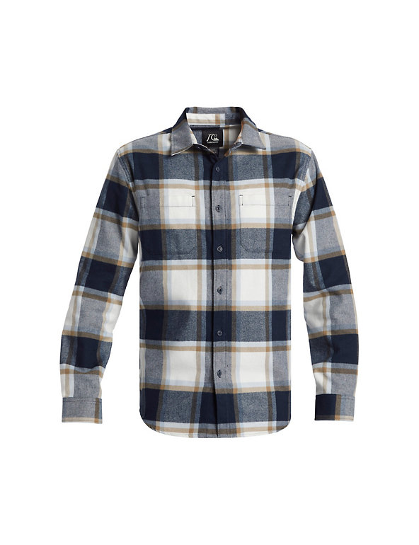 DNA Cotton Rich Check Flannel Shirt Image 1 of 1