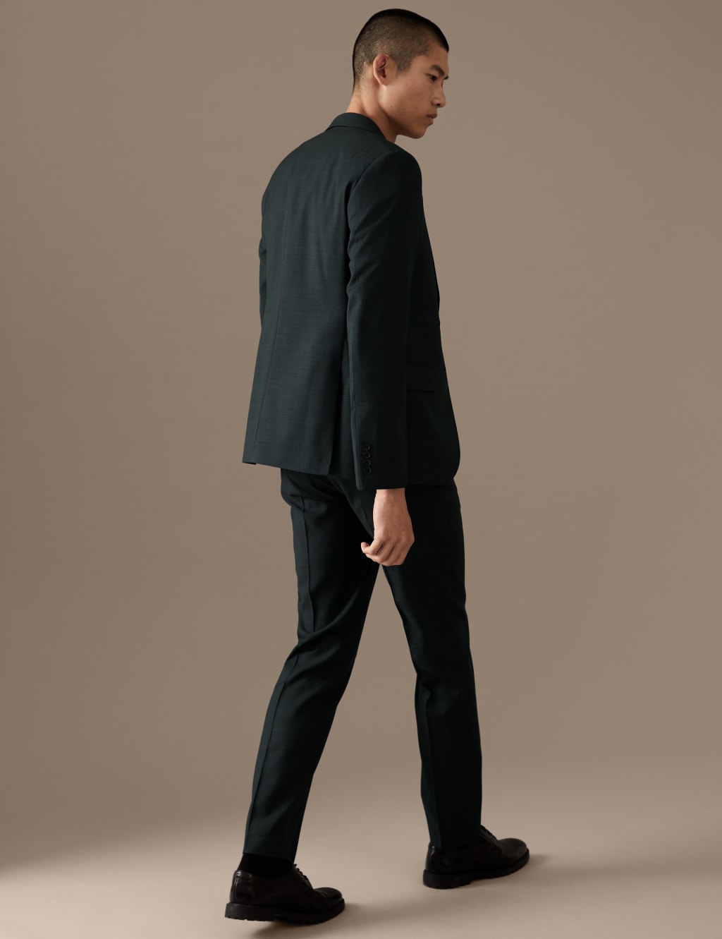 Tailored Fit Pure Wool Textured Suit image 3