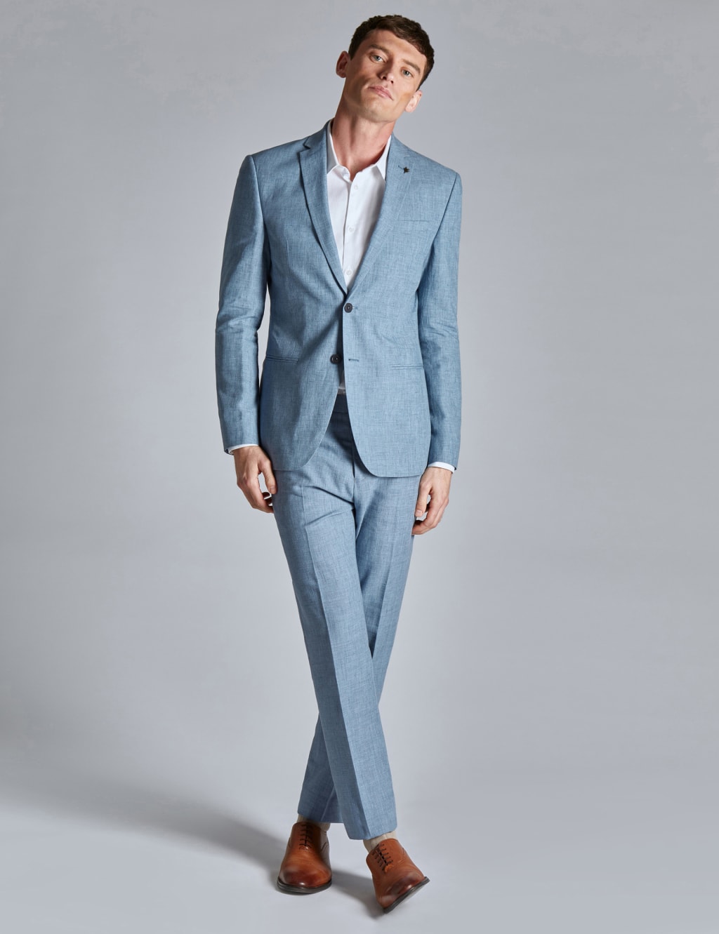 Slim Fit Linen Rich Suit