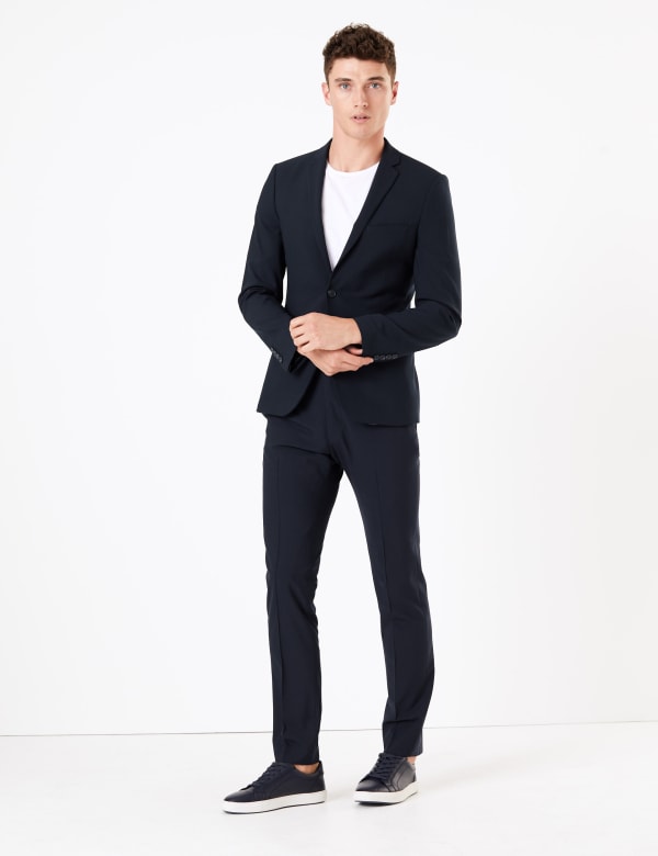 The Ultimate Navy Skinny Fit Wool Blend Suit