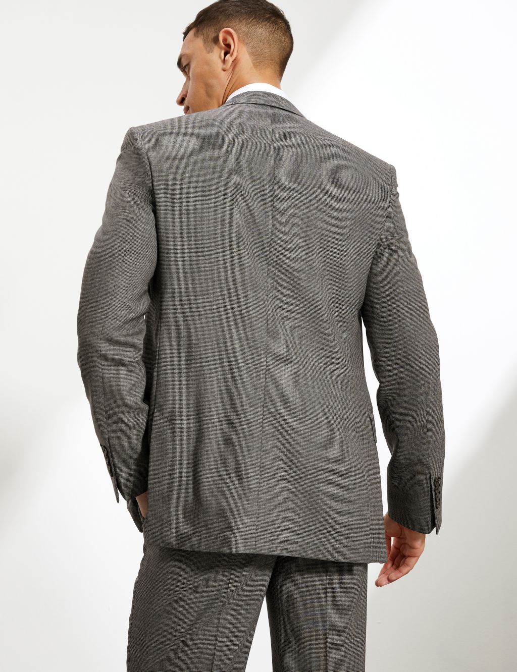 Tailored Fit Bi-Stretch Puppytooth 2 Piece Suit image 3