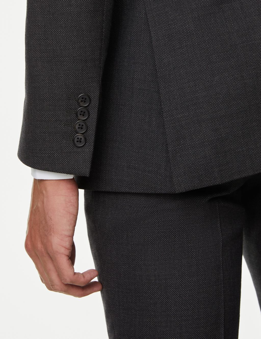 Slim Fit Pure Wool Textured Suit image 6