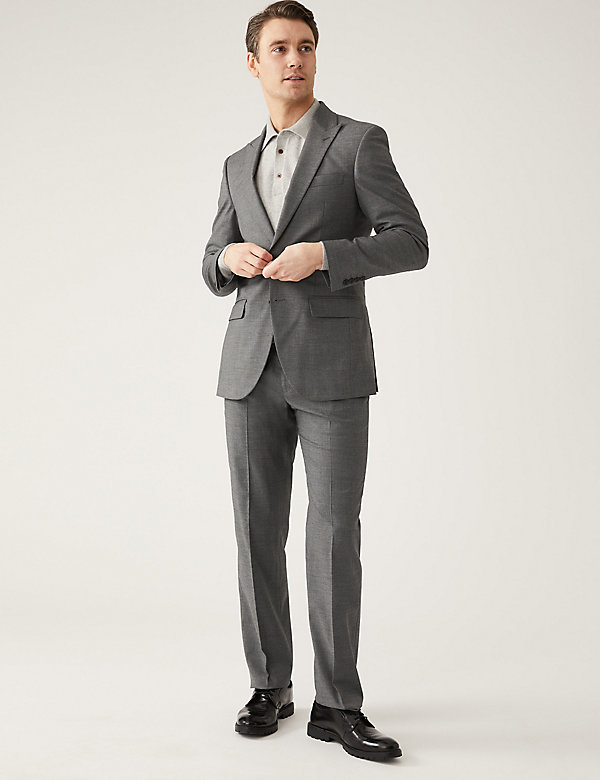 Slim Fit Sharkskin Suit - SE
