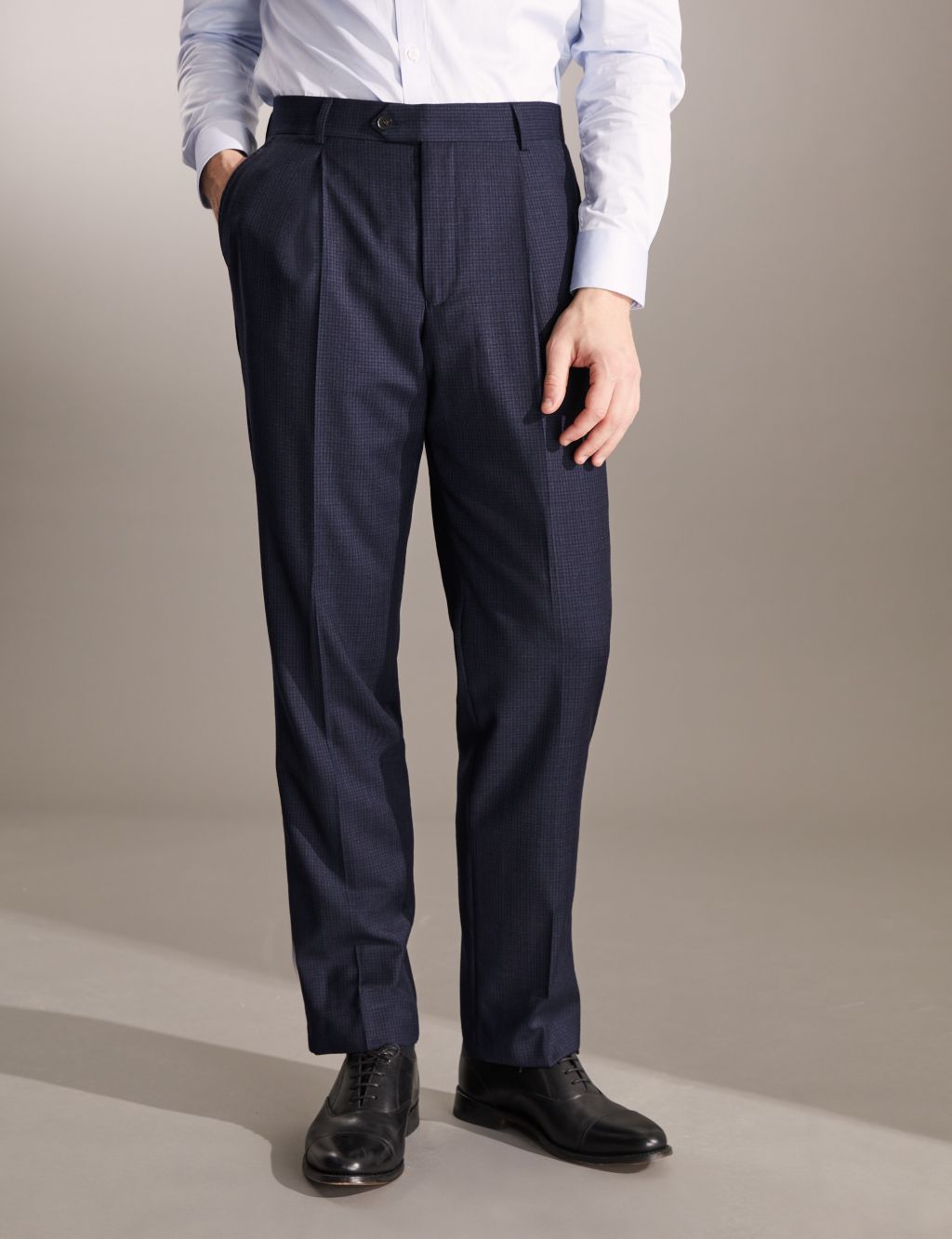Tailored Fit Wool Rich Check Stretch Suit image 4
