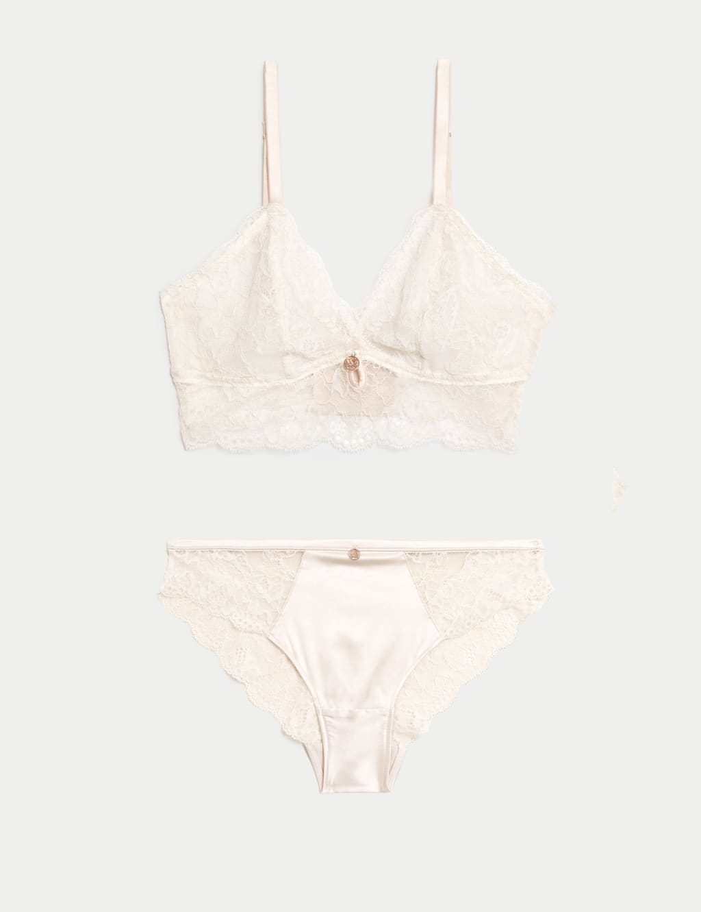 Ribbed Non Wired Plunge Lounge Bra Set image 2