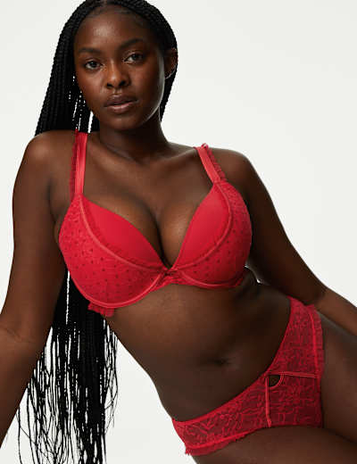 Anna Lace Wired Push-Up Bra Set