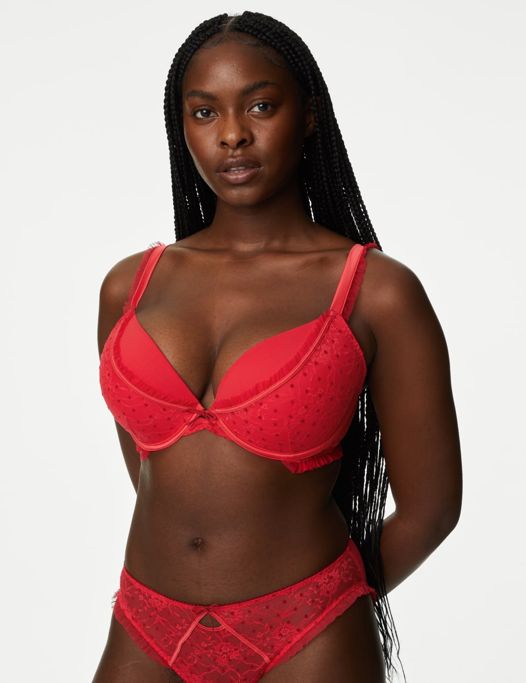 Anna Lace Wired Push-Up Bra Set image 3