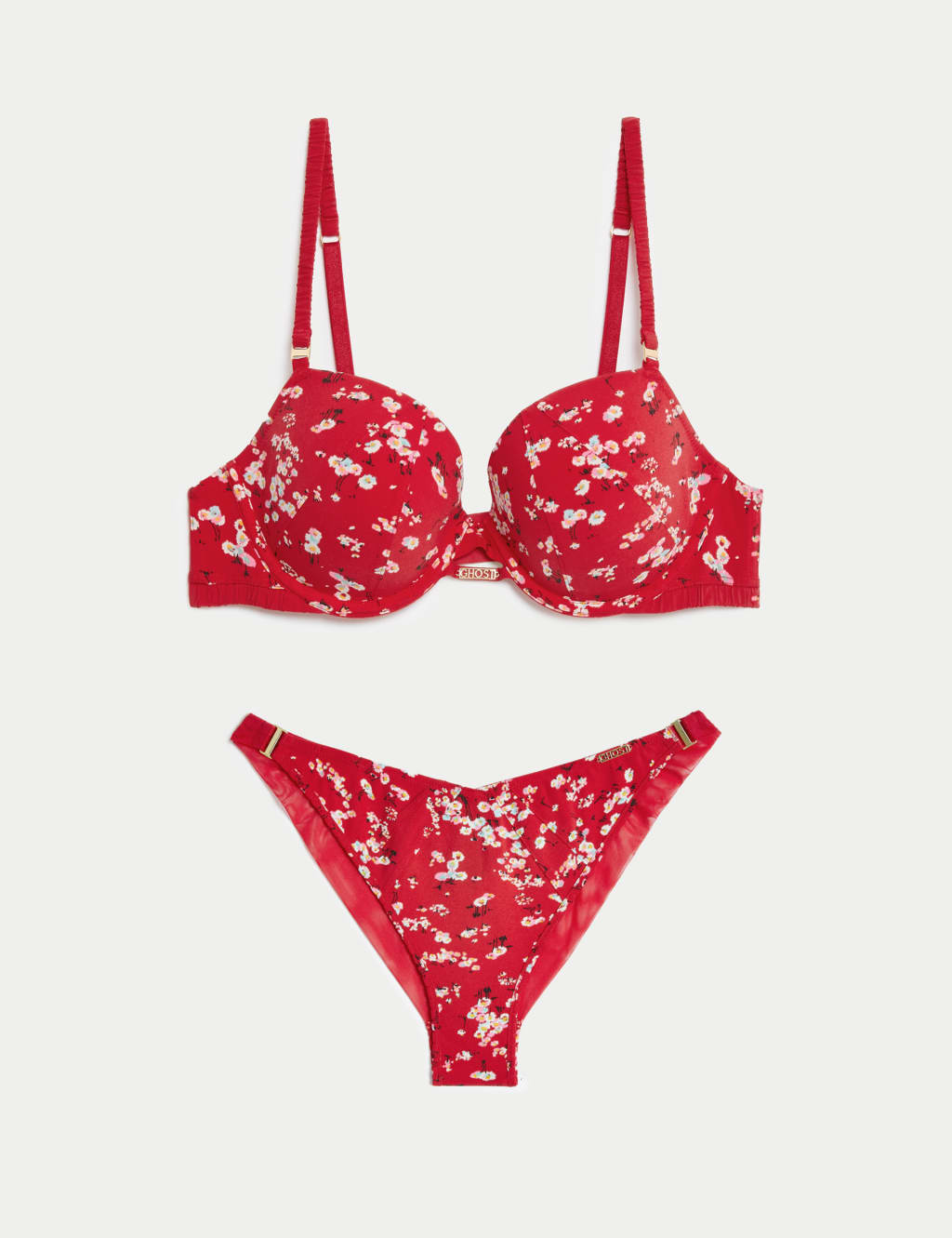 Tammy Floral Print Wired Balcony Bra Set A-E image 2