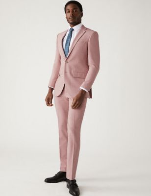 Slim Fit Marl Stretch Suit