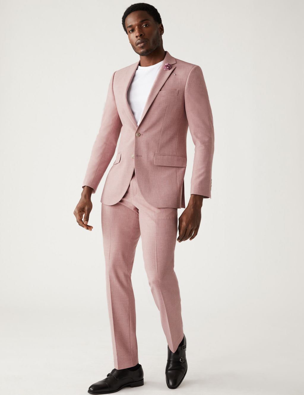Slim Fit Marl Stretch Suit image 6