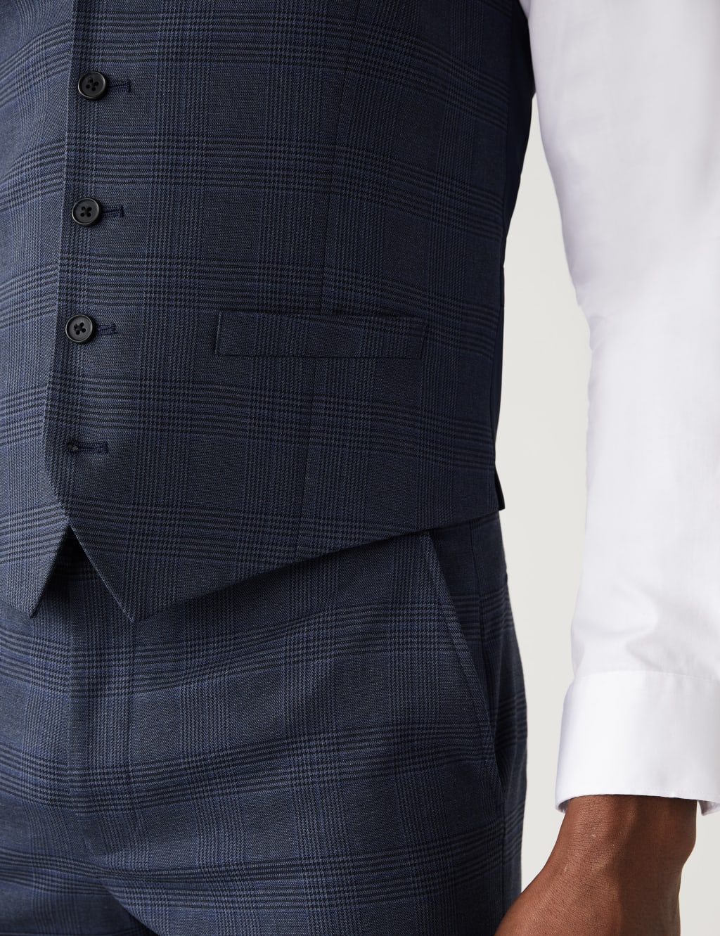 Regular Fit Prince of Wales Check Suit image 4