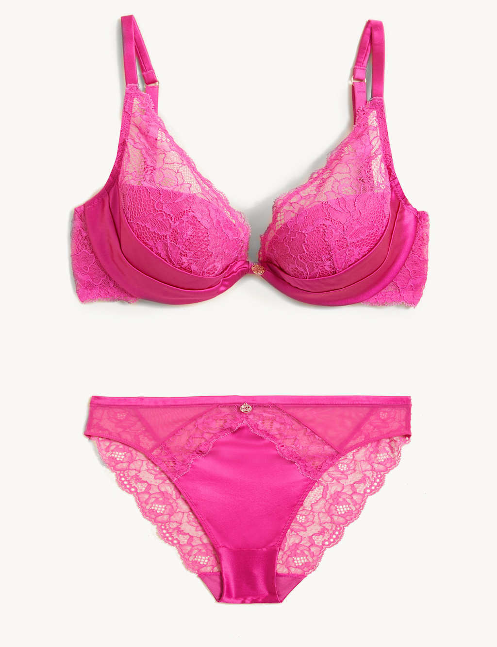 Silk & Lace Beau Wired Plunge Bra Set A-E image 2