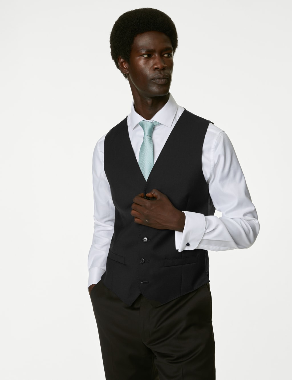 Tailored Fit Pure Wool Twill Suit image 2