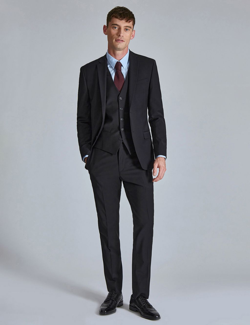 Black two-piece suit