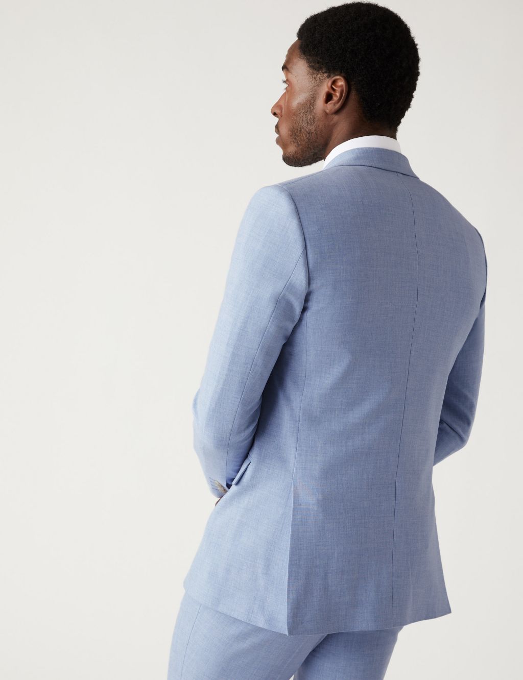 Slim Fit Marl Stretch Suit image 3