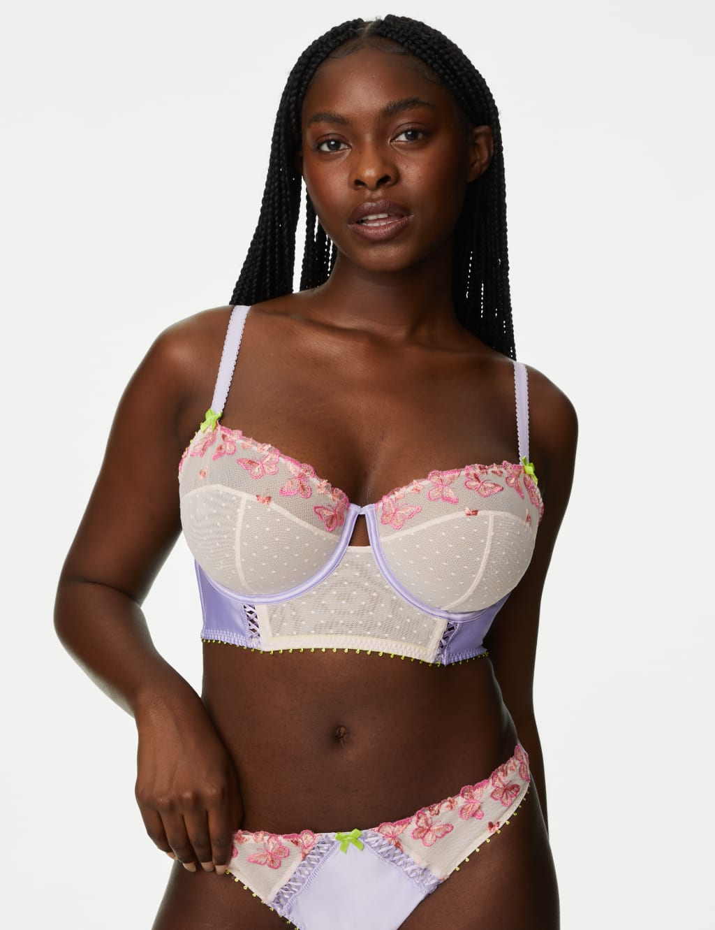 Aurelia Embroidery Wired Balcony Bra Set image 3
