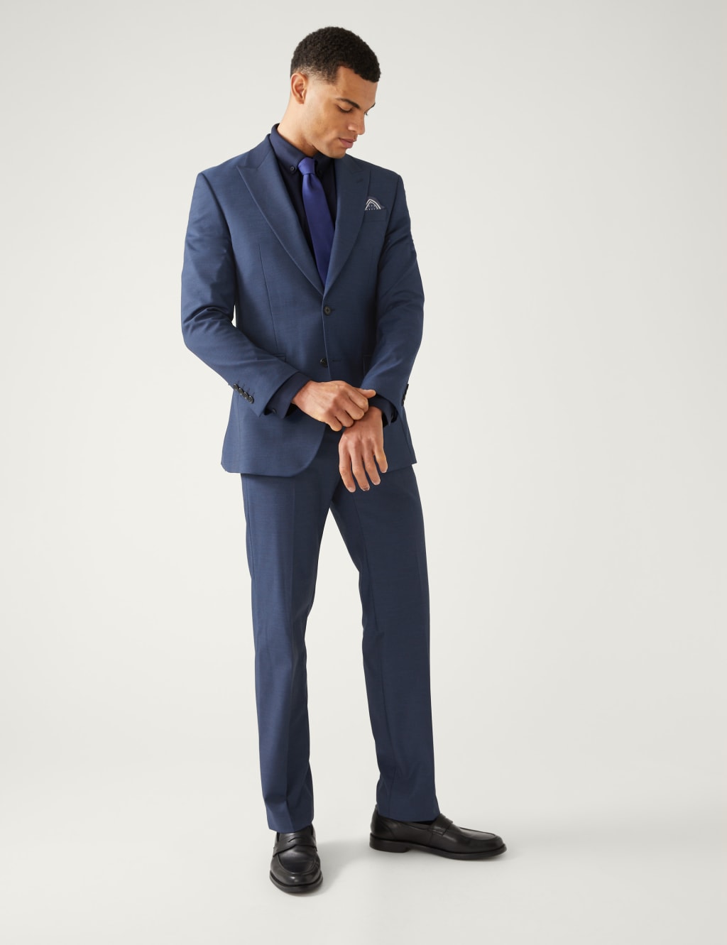 Regular Fit Sharkskin Stretch Suit image 1
