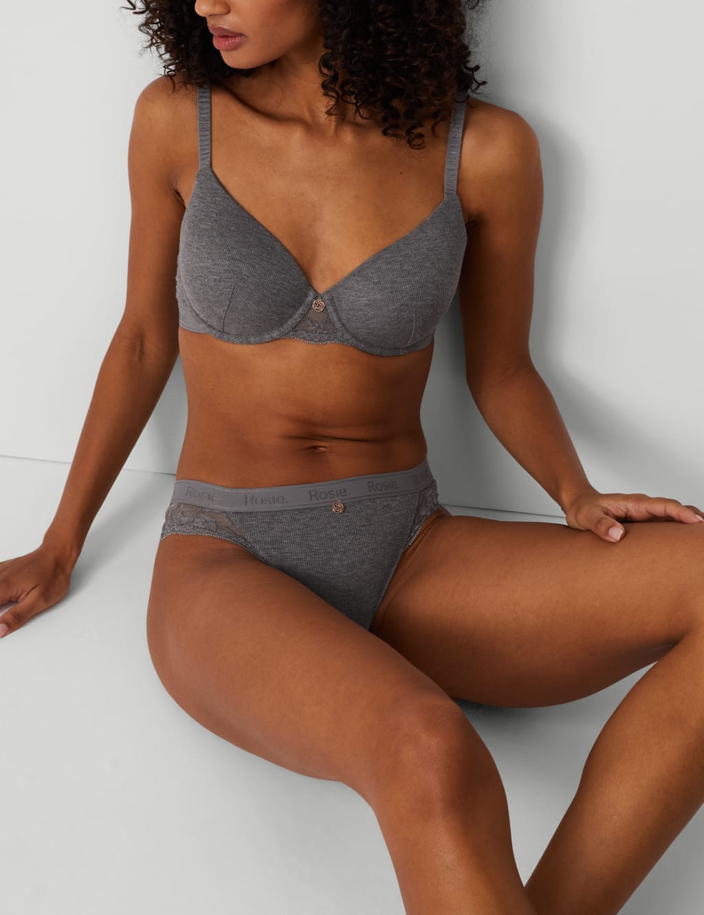 Grey DD+ Lingerie Sets