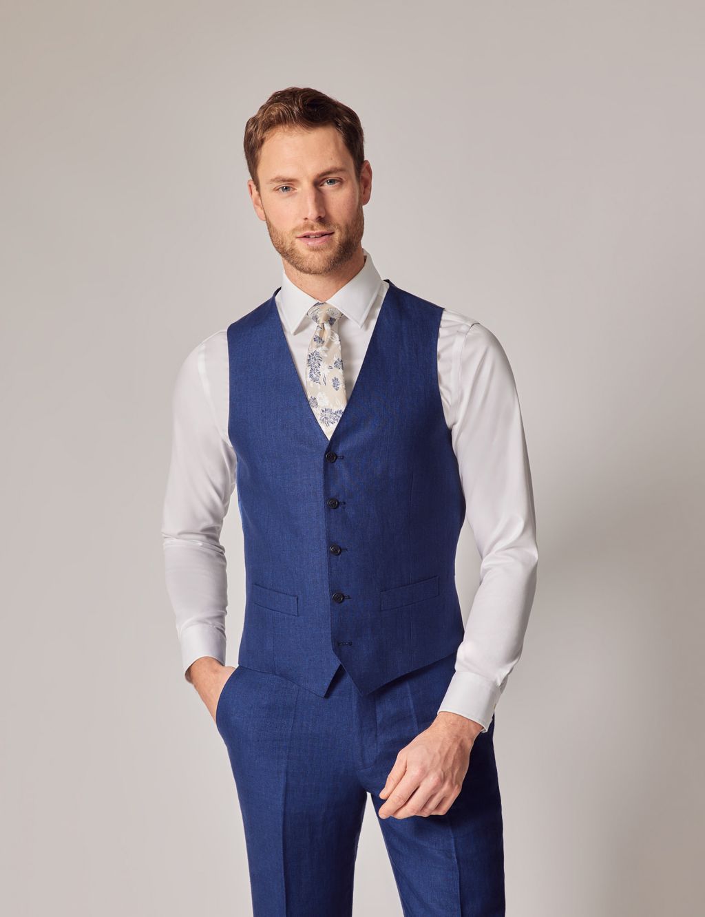 Tailored Fit Pure Linen Suit image 2