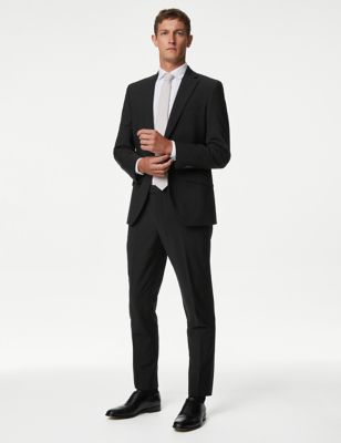 Slim Fit Wool Blend Stretch Suit - EE