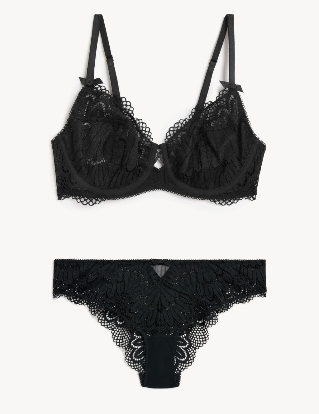 Nova Lace Wired Full Cup Bra Set A-E image 2