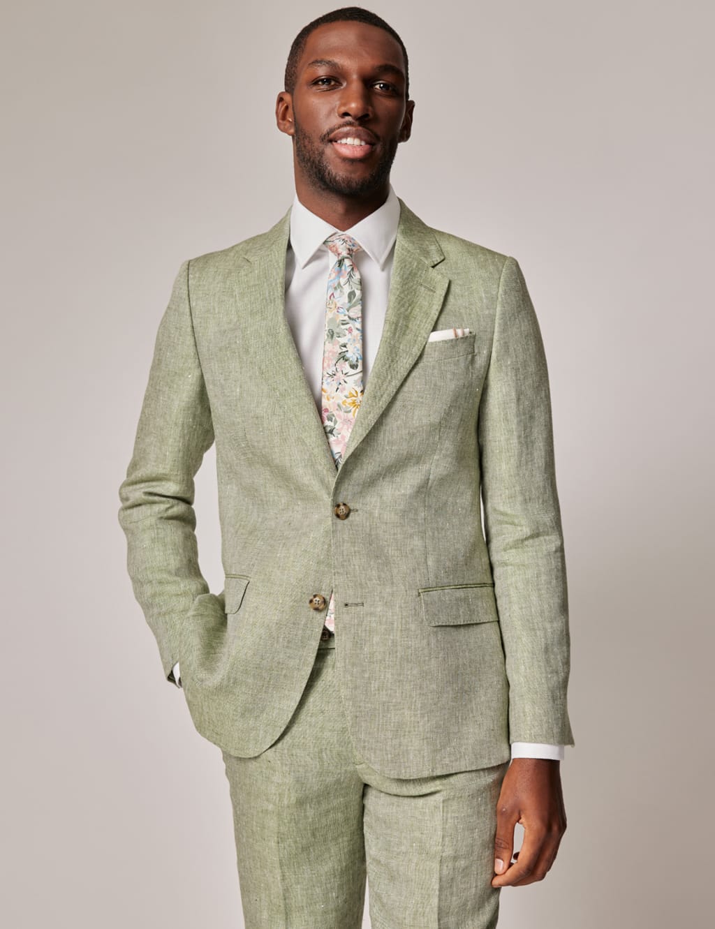 Tailored Fit Pure Linen Suit image 2